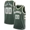 Camiseta Milwaukee Bucks Personalizada Icon Edition Verde Swingman para Hombre