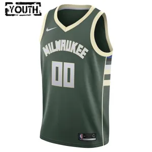 Camiseta Milwaukee Bucks Personalizada Icon Edition Verde Swingman para Niño