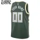Camiseta Milwaukee Bucks Personalizada Icon Edition Verde Swingman para Niño