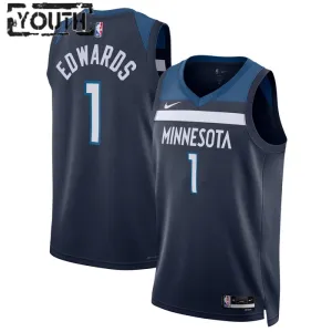 Camiseta Minnesota Timberwolves Anthony Edwards 1 Icon Edition Swingman para Niño