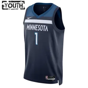 Camiseta Minnesota Timberwolves Anthony Edwards 1 Icon Edition Swingman para Niño