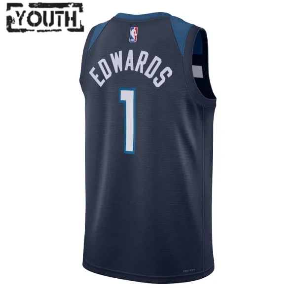 Camiseta Minnesota Timberwolves Anthony Edwards 1 Icon Edition Swingman para Niño