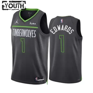 Camiseta Minnesota Timberwolves Anthony Edwards 1 Statement Edition Swingman para Niño