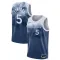 Camiseta Minnesota Timberwolves Anthony Edwards 5 City Edition 2023-24 Azul Swingman para Hombre