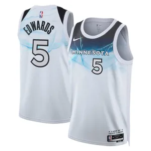 Camiseta Minnesota Timberwolves Anthony Edwards City Edition 2024-25 Blanco Swingman para Hombre