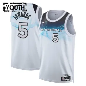 Camiseta Minnesota Timberwolves Anthony Edwards City Edition 2024-25 Blanco Swingman para Niño