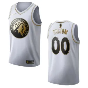Camiseta Minnesota Timberwolves Golden Edition Personalizada Blanco Swingman para Hombre