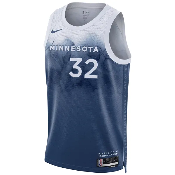 Camiseta Minnesota Timberwolves Karl Anthony Towns 32 City Edition 2023-24 Azul Swingman para Hombre