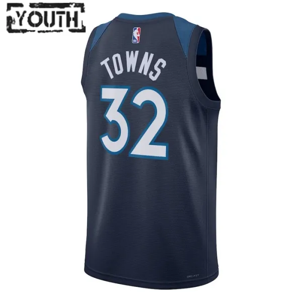 Camiseta Minnesota Timberwolves Karl Anthony Towns 32 Icon Edition Swingman para Niño
