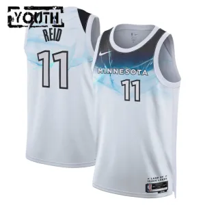 Camiseta Minnesota Timberwolves Naz Reid City Edition 2024-25 Blanco Swingman para Niño