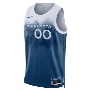 Camiseta Minnesota Timberwolves Personalizada City Edition 2023-24 Azul Swingman para Hombre