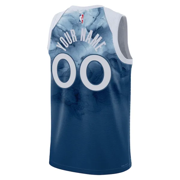 Camiseta Minnesota Timberwolves Personalizada City Edition 2023-24 Azul Swingman para Hombre
