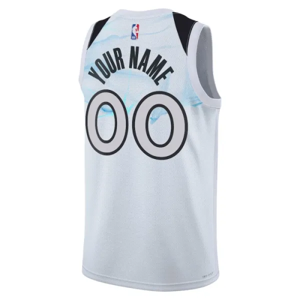 Camiseta Minnesota Timberwolves Personalizada City Edition 2024-25 Blanco Swingman para Hombre