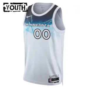 Camiseta Minnesota Timberwolves Personalizada City Edition 2024-25 Blanco Swingman para Niño