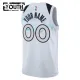 Camiseta Minnesota Timberwolves Personalizada City Edition 2024-25 Blanco Swingman para Niño