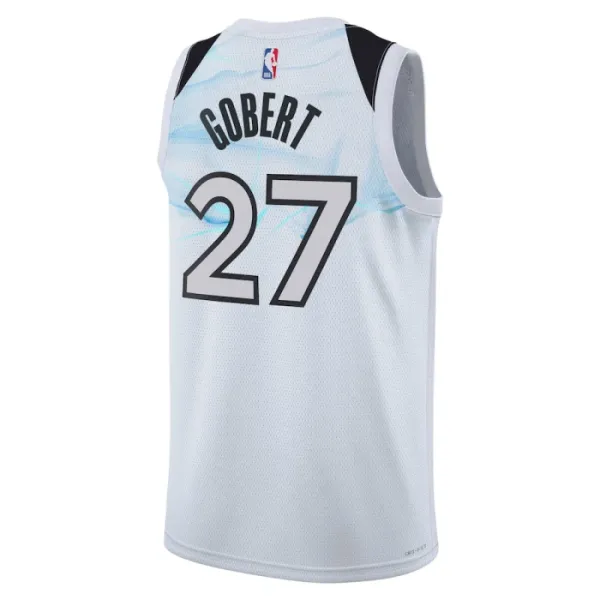 Camiseta Minnesota Timberwolves Rudy Gobert City Edition 2024-25 Blanco Swingman para Hombre
