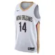 Camiseta New Orleans Pelicans Brandon Ingram 14 Association Edition Blanco Swingman para Hombre
