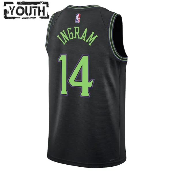 Camiseta New Orleans Pelicans Brandon Ingram City Edition 2023-24 Azul Swingman para Niño