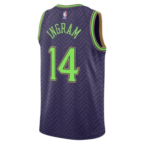 Camiseta New Orleans Pelicans Brandon Ingram City Edition 2024-25 Púrpura Swingman para Hombre