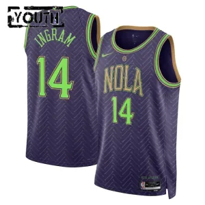 Camiseta New Orleans Pelicans Brandon Ingram City Edition 2024-25 Púrpura Swingman para Niño