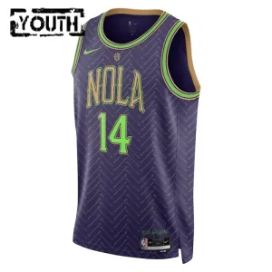 Camiseta New Orleans Pelicans Brandon Ingram City Edition 2024-25 Púrpura Swingman para Niño