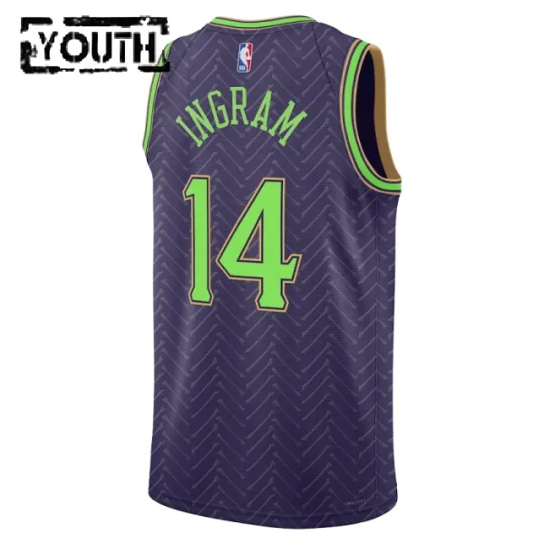 Camiseta New Orleans Pelicans Brandon Ingram City Edition 2024-25 Púrpura Swingman para Niño