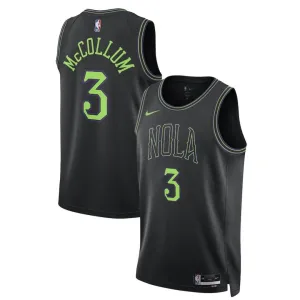 Camiseta New Orleans Pelicans CJ McCollum 3 City Edition 2023-24 Azul Swingman para Hombre