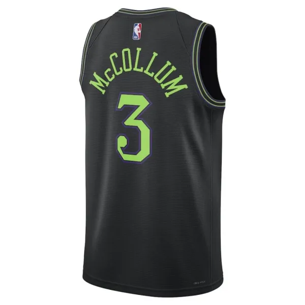 Camiseta New Orleans Pelicans CJ McCollum 3 City Edition 2023-24 Azul Swingman para Hombre