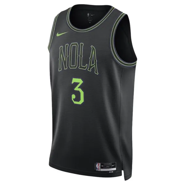 Camiseta New Orleans Pelicans CJ McCollum 3 City Edition 2023-24 Azul Swingman para Hombre