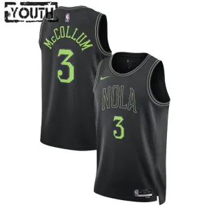 Camiseta New Orleans Pelicans CJ McCollum 3 City Edition 2023-24 Azul Swingman para Niño