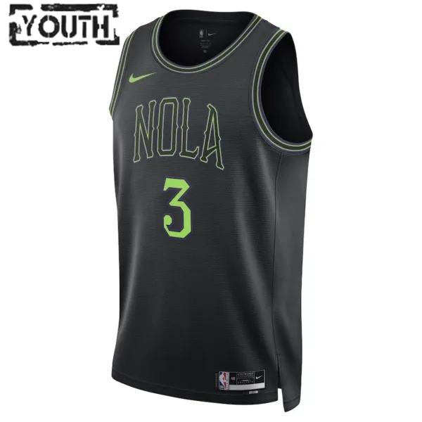 Camiseta New Orleans Pelicans CJ McCollum 3 City Edition 2023-24 Azul Swingman para Niño
