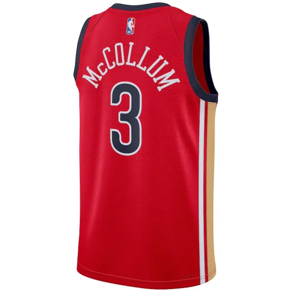 Camiseta New Orleans Pelicans CJ McCollum Statement Edition 2023-24 Rojo Swingman para Hombre