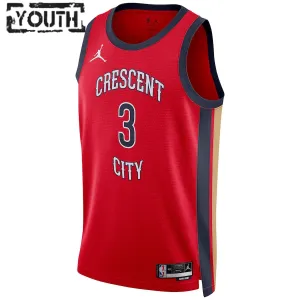 Camiseta New Orleans Pelicans CJ McCollum Statement Edition 2023-24 Rojo Swingman para Niño