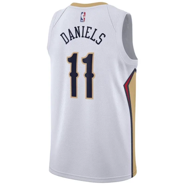 Camiseta New Orleans Pelicans Dyson Daniels 11 Association Edition Blanco Swingman para Hombre