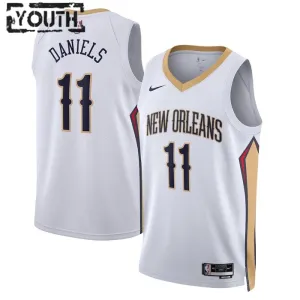 Camiseta New Orleans Pelicans Dyson Daniels 11 Association Edition Blanco Swingman para Niño