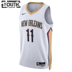 Camiseta New Orleans Pelicans Dyson Daniels 11 Association Edition Blanco Swingman para Niño