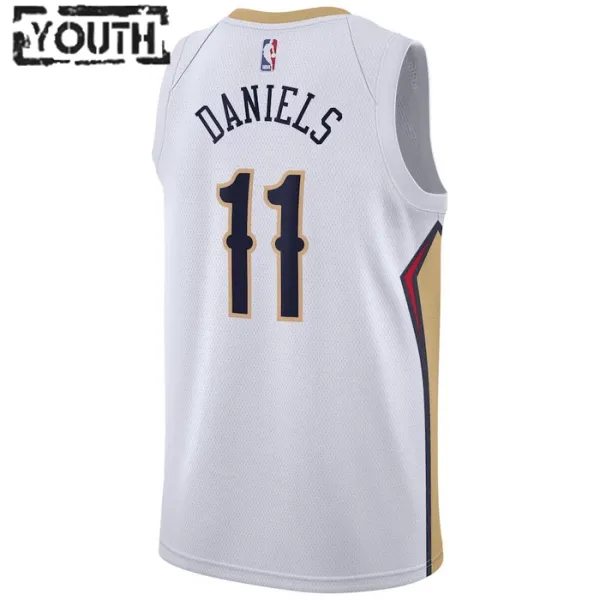 Camiseta New Orleans Pelicans Dyson Daniels 11 Association Edition Blanco Swingman para Niño