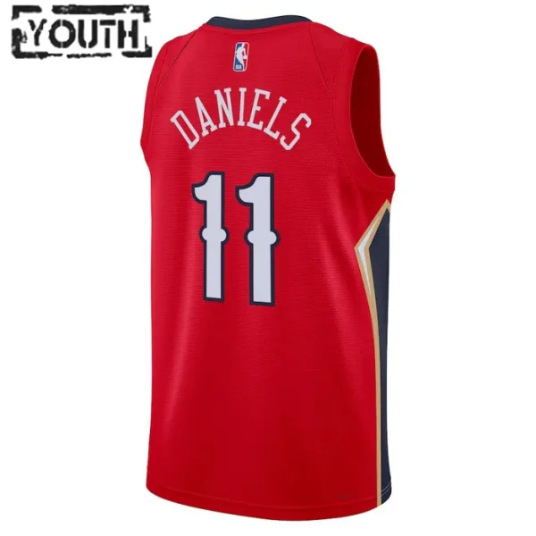 Camiseta New Orleans Pelicans Dyson Daniels 11 Statement Edition Rojo Swingman para Niño