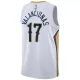 Camiseta New Orleans Pelicans jonas valanciunas 17 Association Edition Blanco Swingman para Hombre