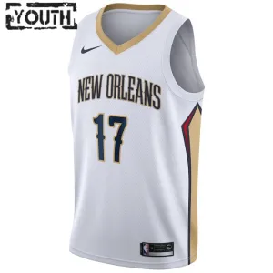 Camiseta New Orleans Pelicans jonas valanciunas 17 Association Edition Blanco Swingman para Niño