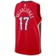 Camiseta New Orleans Pelicans jonas valanciunas 17 Statement Edition Rojo Swingman para Hombre
