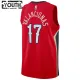 Camiseta New Orleans Pelicans jonas valanciunas 17 Statement Edition Rojo Swingman para Niño