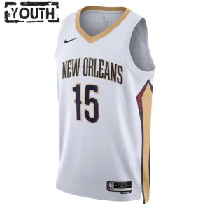 Camiseta New Orleans Pelicans Jose Alvarado 15 Association Edition Blanco Swingman para Niño