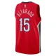 Camiseta New Orleans Pelicans Jose Alvarado 15 Statement Edition Rojo Swingman para Hombre