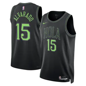 Camiseta New Orleans Pelicans Jose Alvarado City Edition 2023-24 Azul Swingman para Hombre