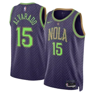 Camiseta New Orleans Pelicans Jose Alvarado City Edition 2024-25 Púrpura Swingman para Hombre