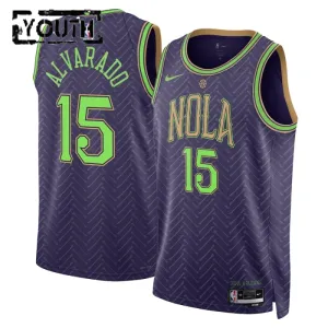 Camiseta New Orleans Pelicans Jose Alvarado City Edition 2024-25 Púrpura Swingman para Niño