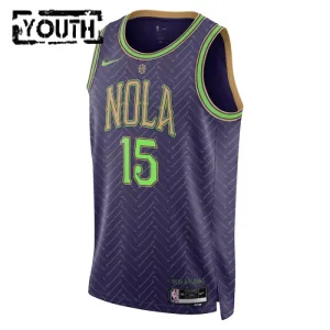 Camiseta New Orleans Pelicans Jose Alvarado City Edition 2024-25 Púrpura Swingman para Niño
