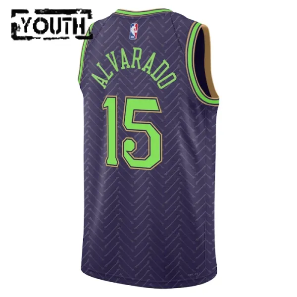 Camiseta New Orleans Pelicans Jose Alvarado City Edition 2024-25 Púrpura Swingman para Niño