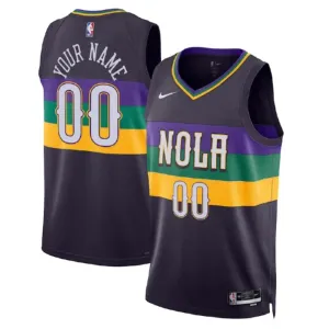 Camiseta New Orleans Pelicans Personalizada City Edition 2022-23 Negro Swingman para Hombre